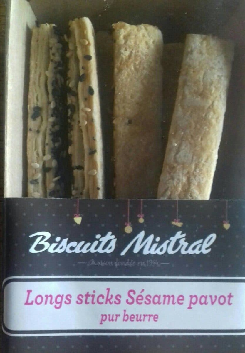 Mistral Longs sticks sésame pavot pur beurre packshot