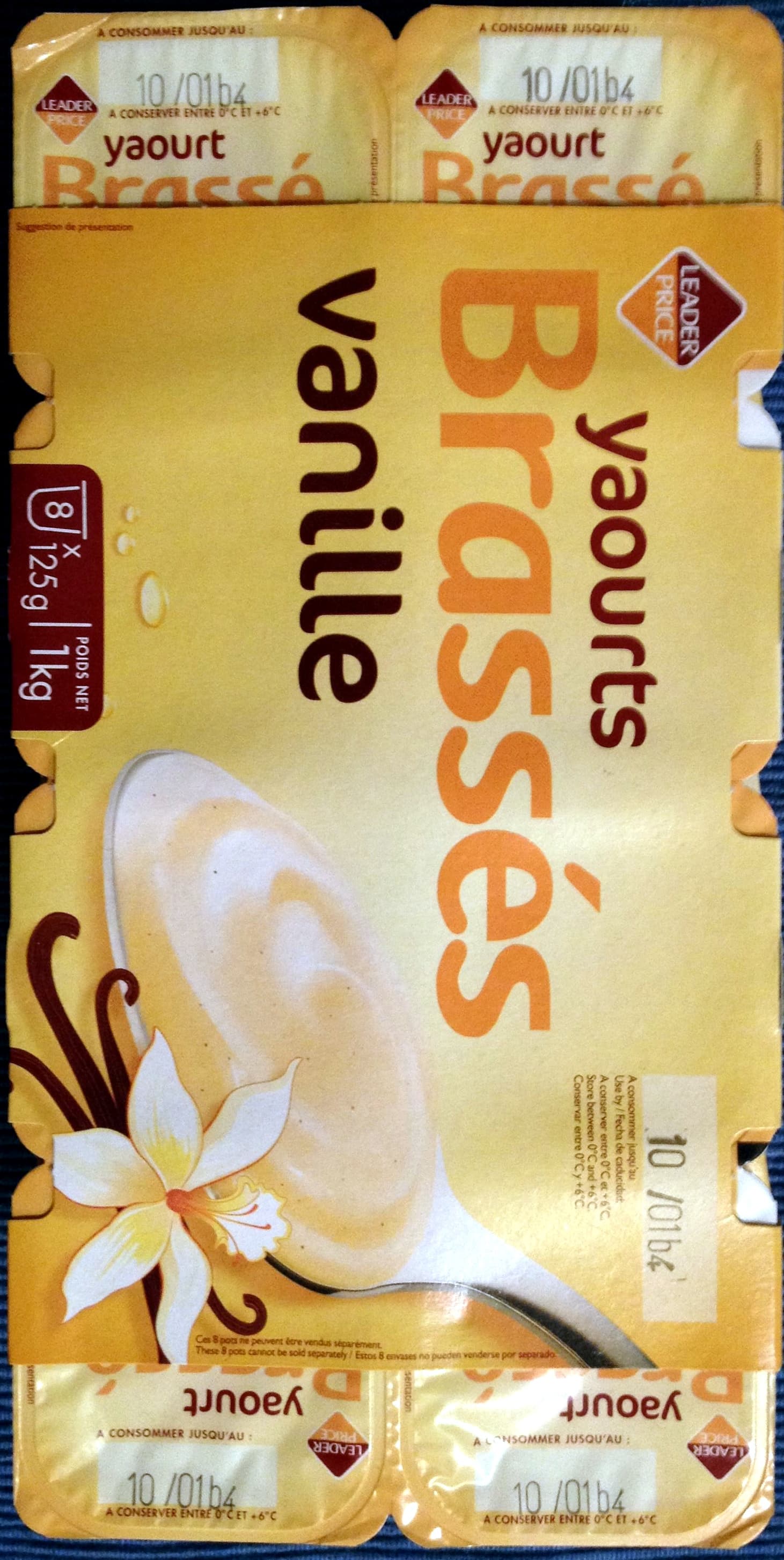 Leader Price Yaourts Brassés Vanille packshot