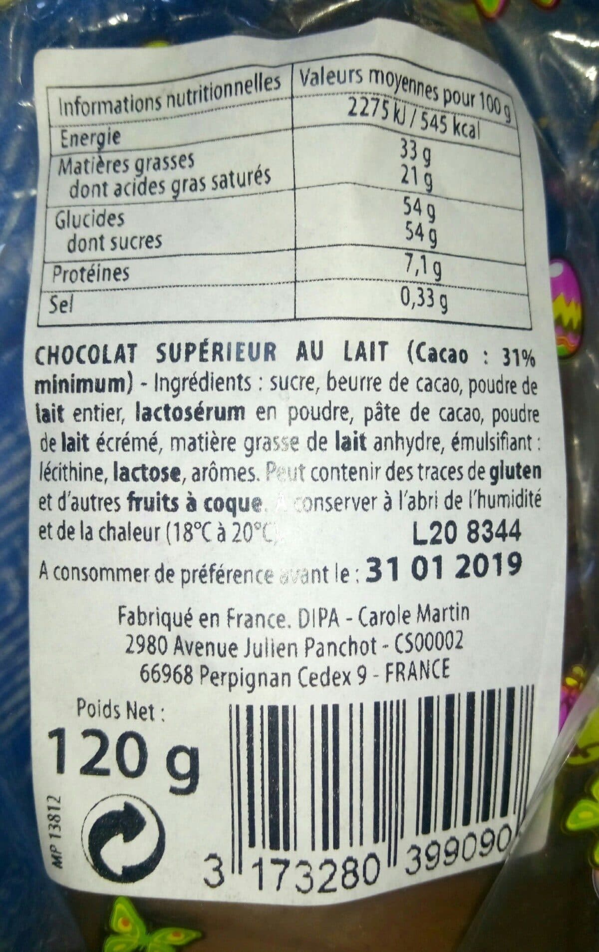 Open Food Facts Cloche en chocolat packshot