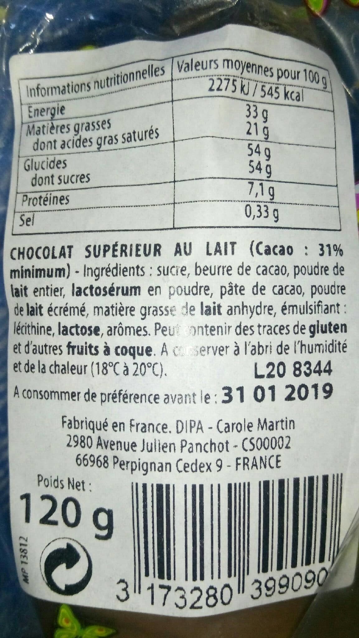 Open Food Facts Cloche en chocolat packshot