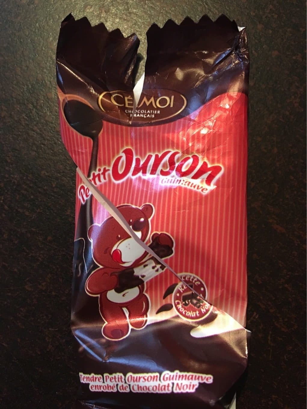Cémoi Ourson Guimauve Chocolat Noir packshot