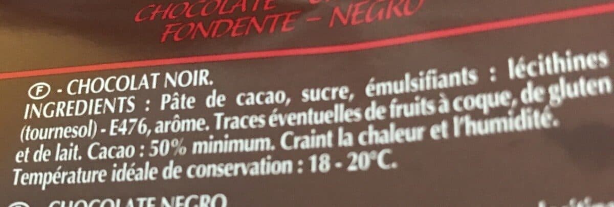 Open Food Facts Chocolat noir tablette packshot