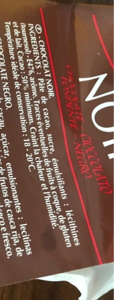 Open Food Facts Chocolat noir tablette packshot