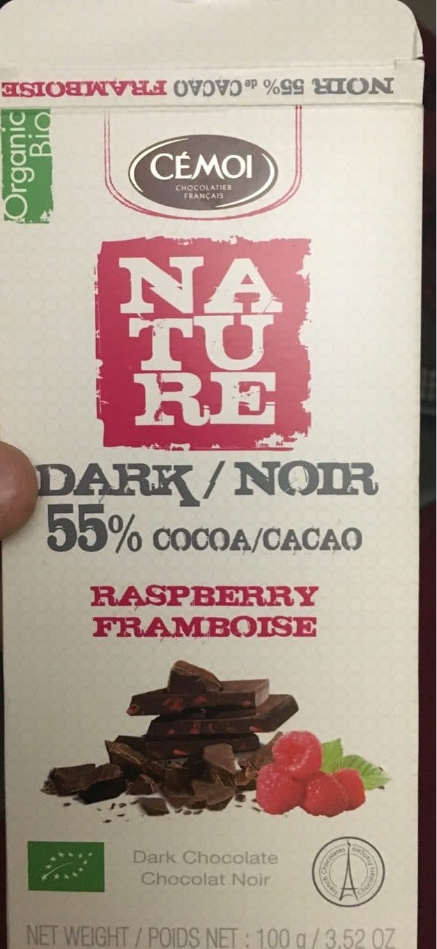 Cemoi Noir 55% framboise packshot