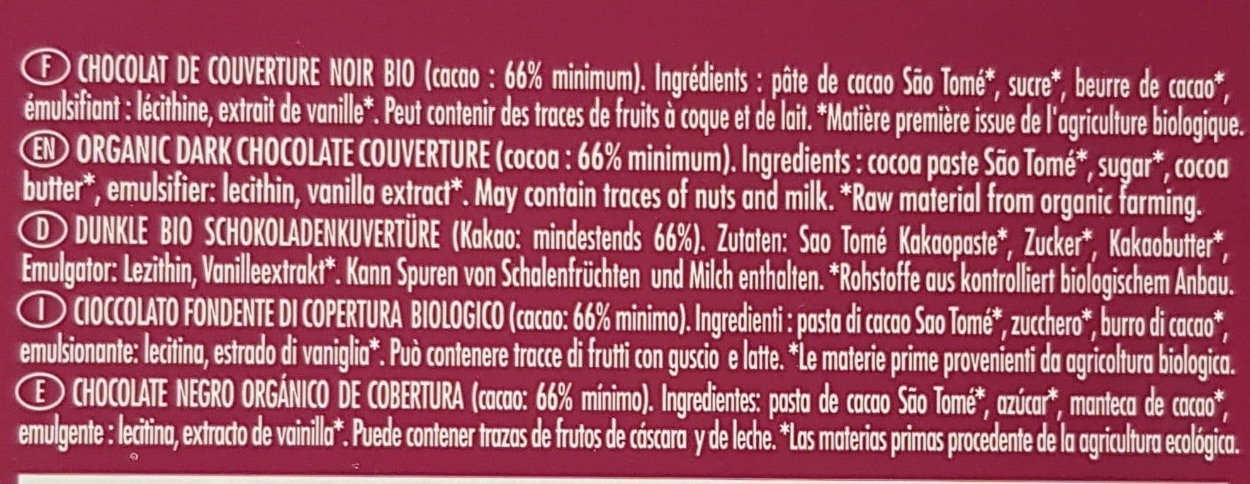 Cémoi Chocolat de couverture noir 66% packshot