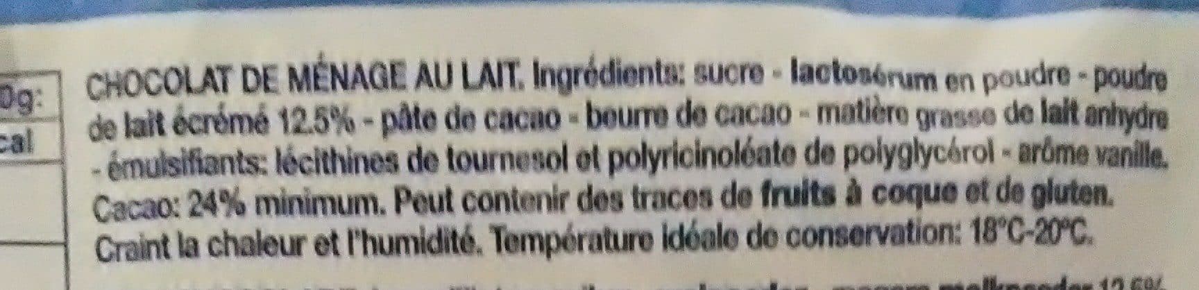 Open Food Facts Choc Oh! Lat lait pur beurre de cacao packshot