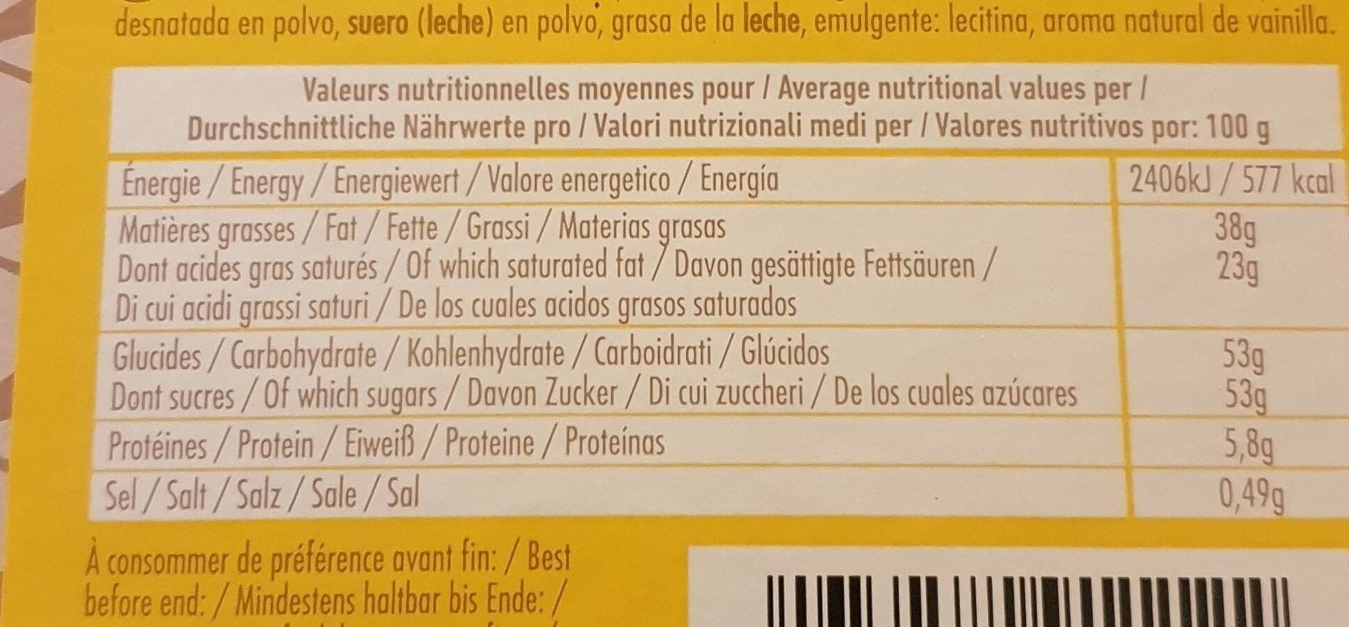 Cémoi Chocolat blanc caramélisé packshot