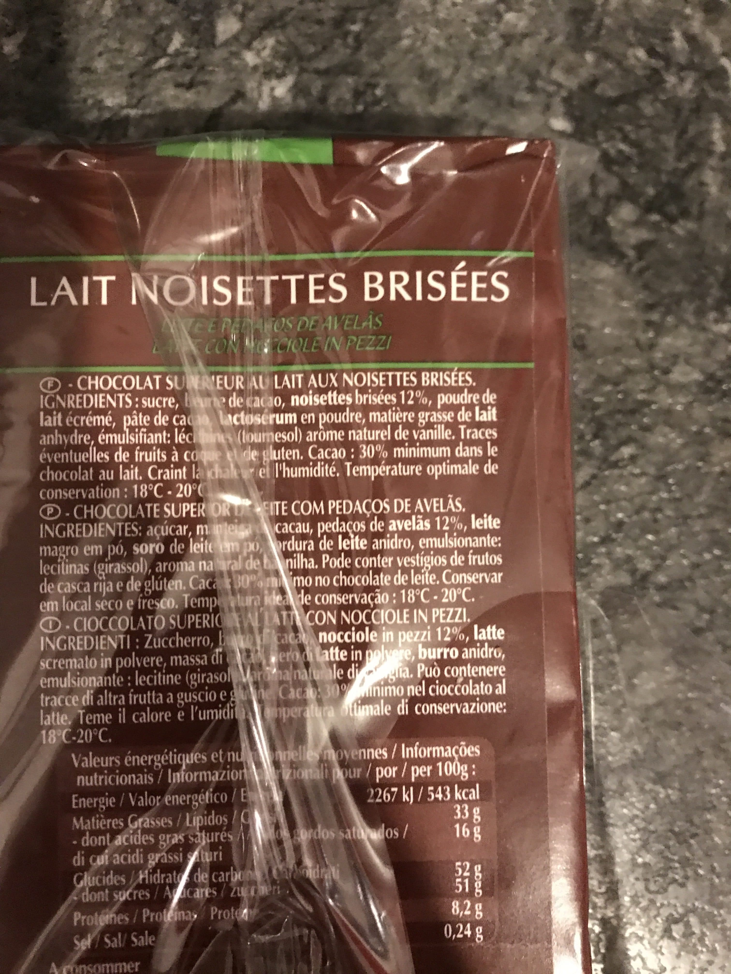 Prado Lait noisettes brisées packshot