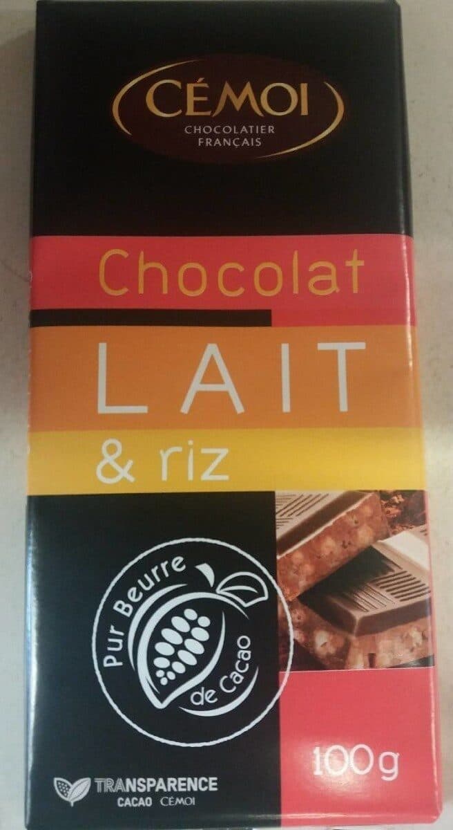Cémoi Chocolat Lait & riz packshot