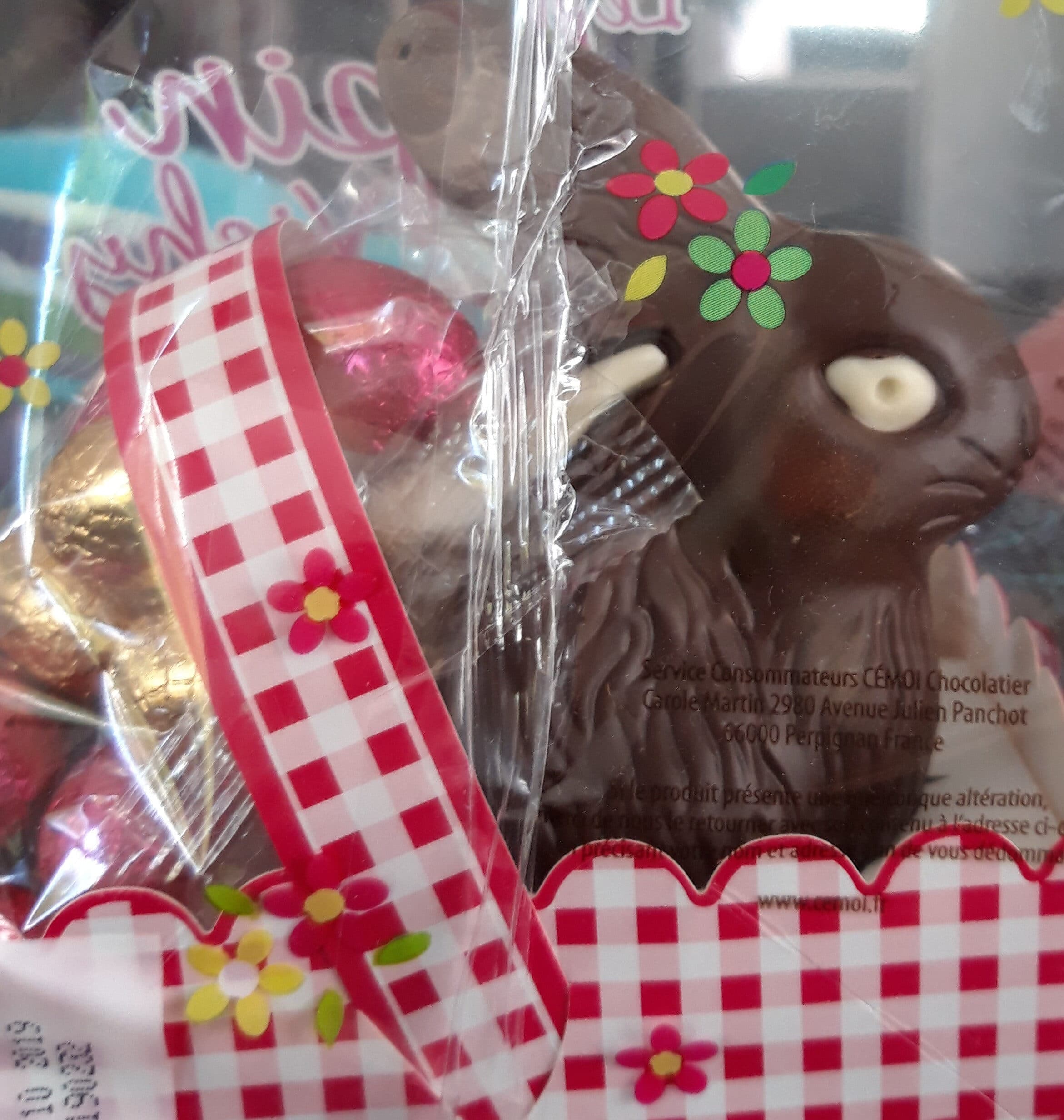 Open Food Facts Le Lapin Vichy chocolat noir avec œufs pralinés packshot