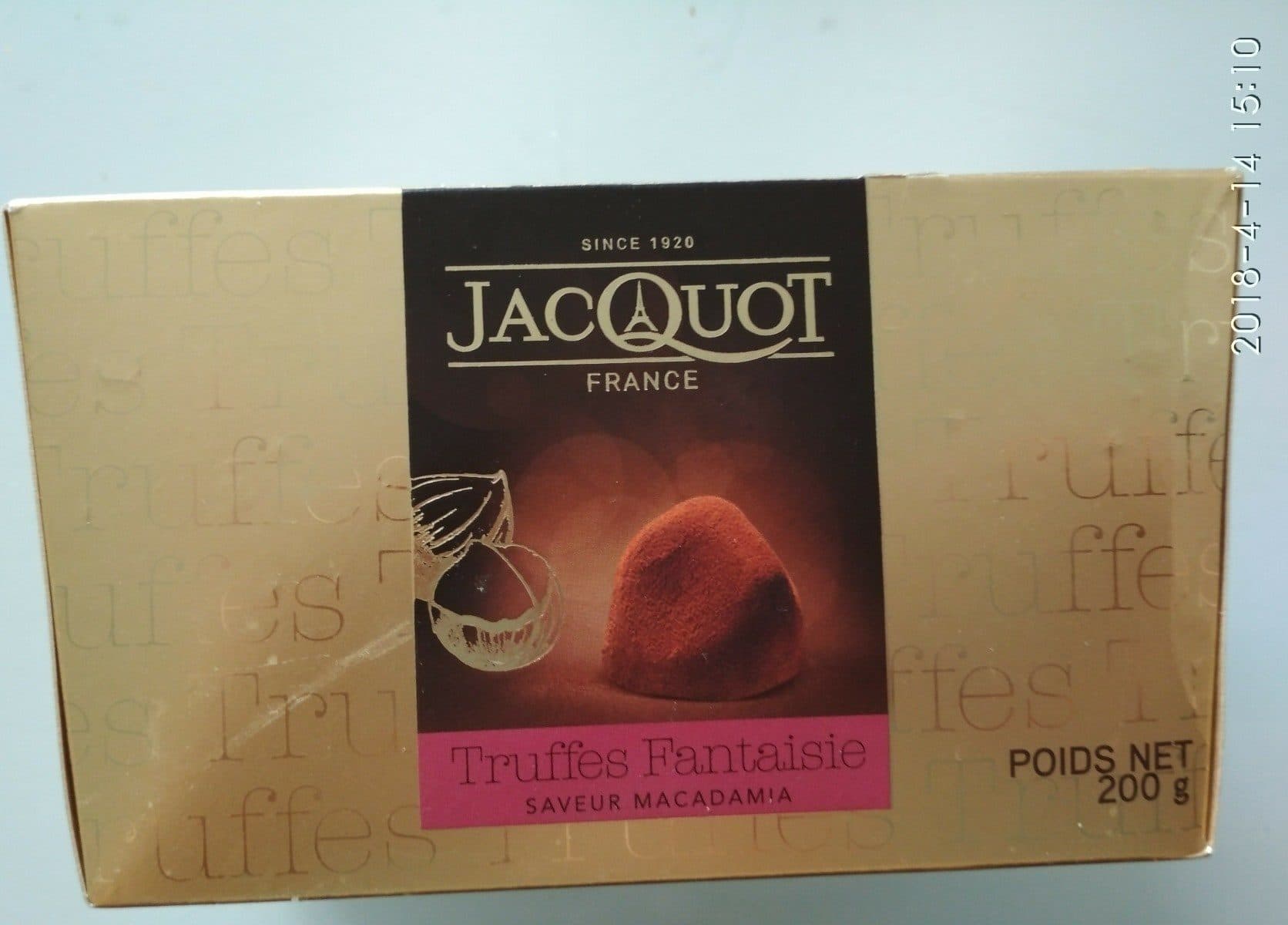 Jacquot Fancy truffes Macadamia flavour packshot
