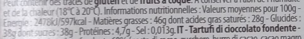 Jacquot Truffes Chocolat Pur Beurre de Cacao packshot