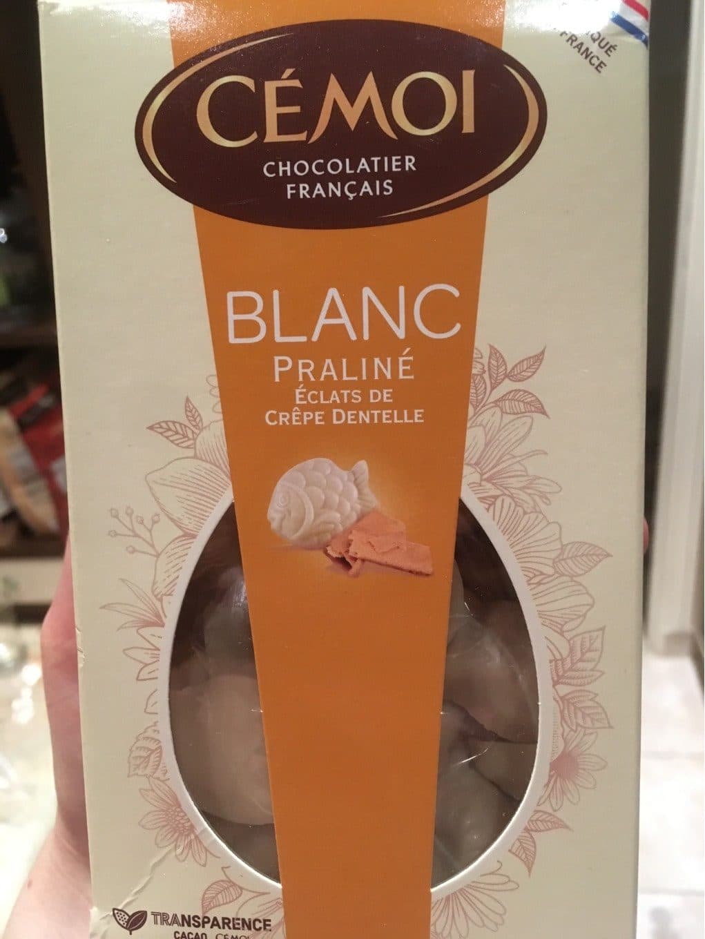 Cemoi Cemoi blanc praliné eclats de crepe dentelle packshot