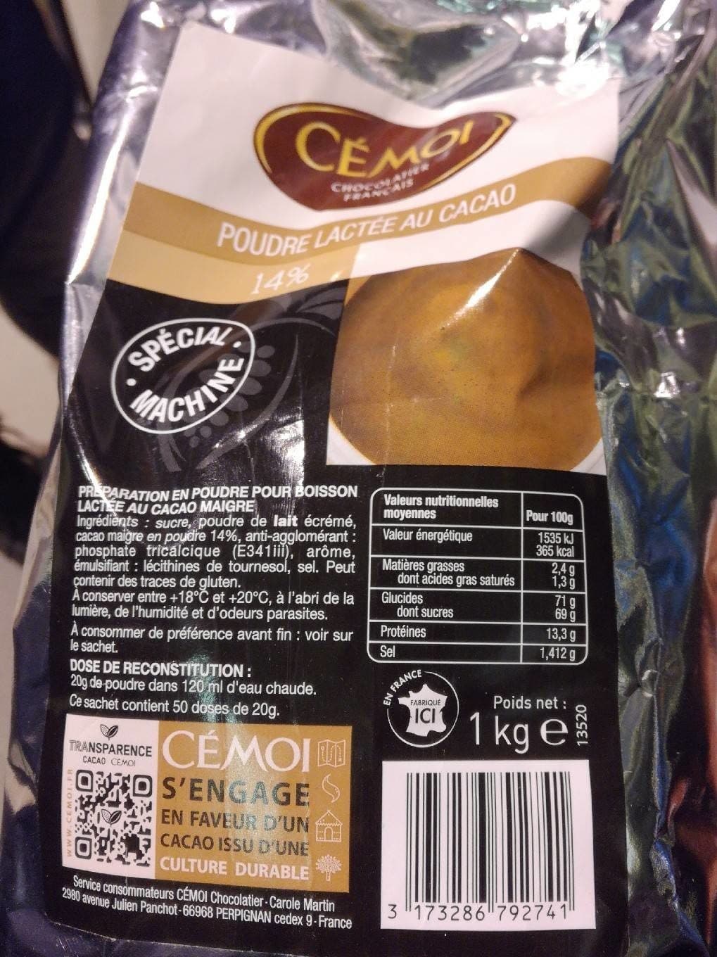 Cémoi Poudre lactée au cacao packshot