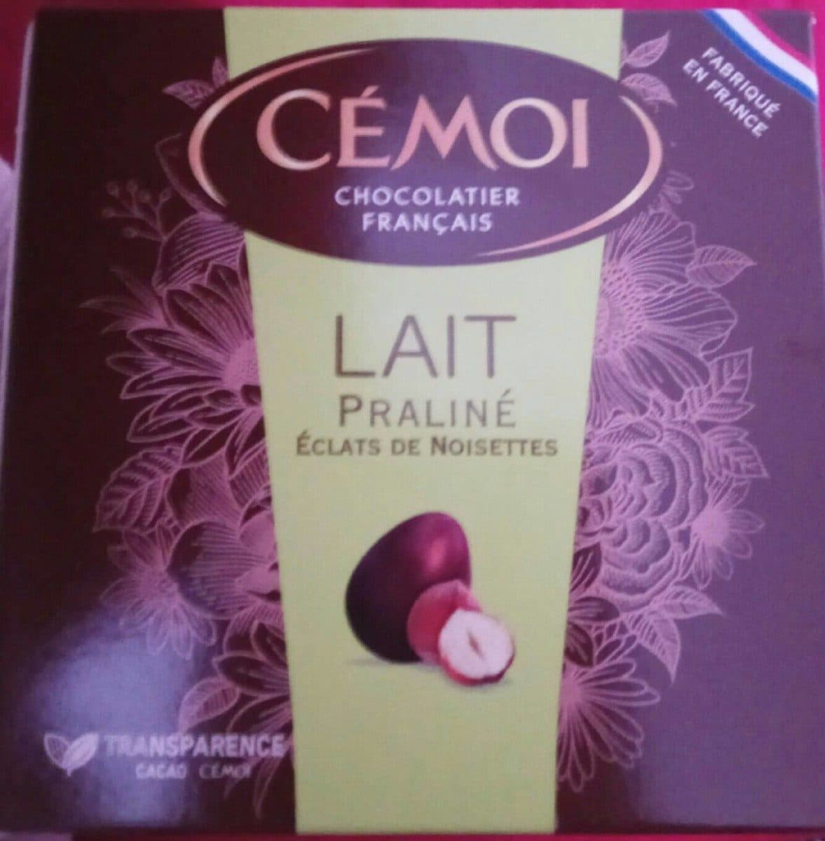 Cémoi Chocolat lait praliné packshot