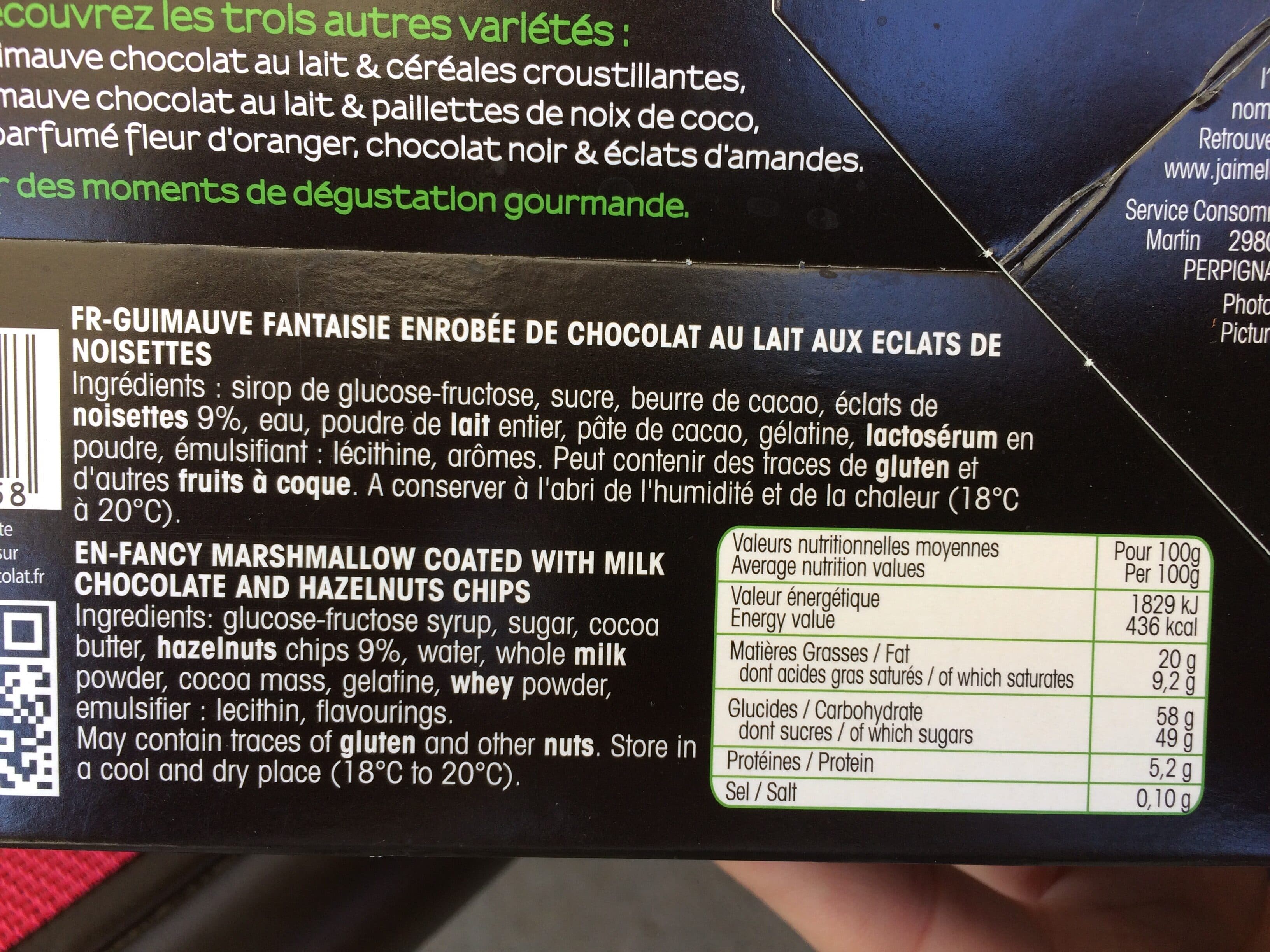 Cemoi Rocher Guimauve et Noisettes packshot