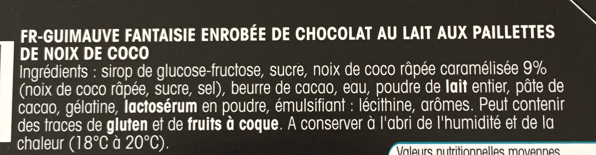 Cemoi Rocher guimauve et paillettes noix coco caramelisées CEMOI étui packshot