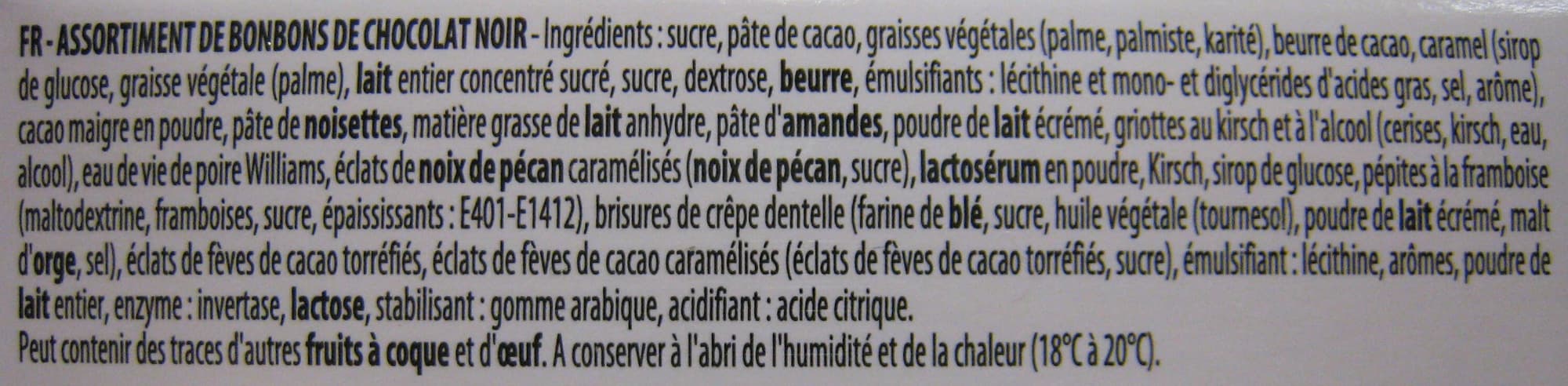 Cémoi Cheverny Assortiment de chocolats noirs packshot