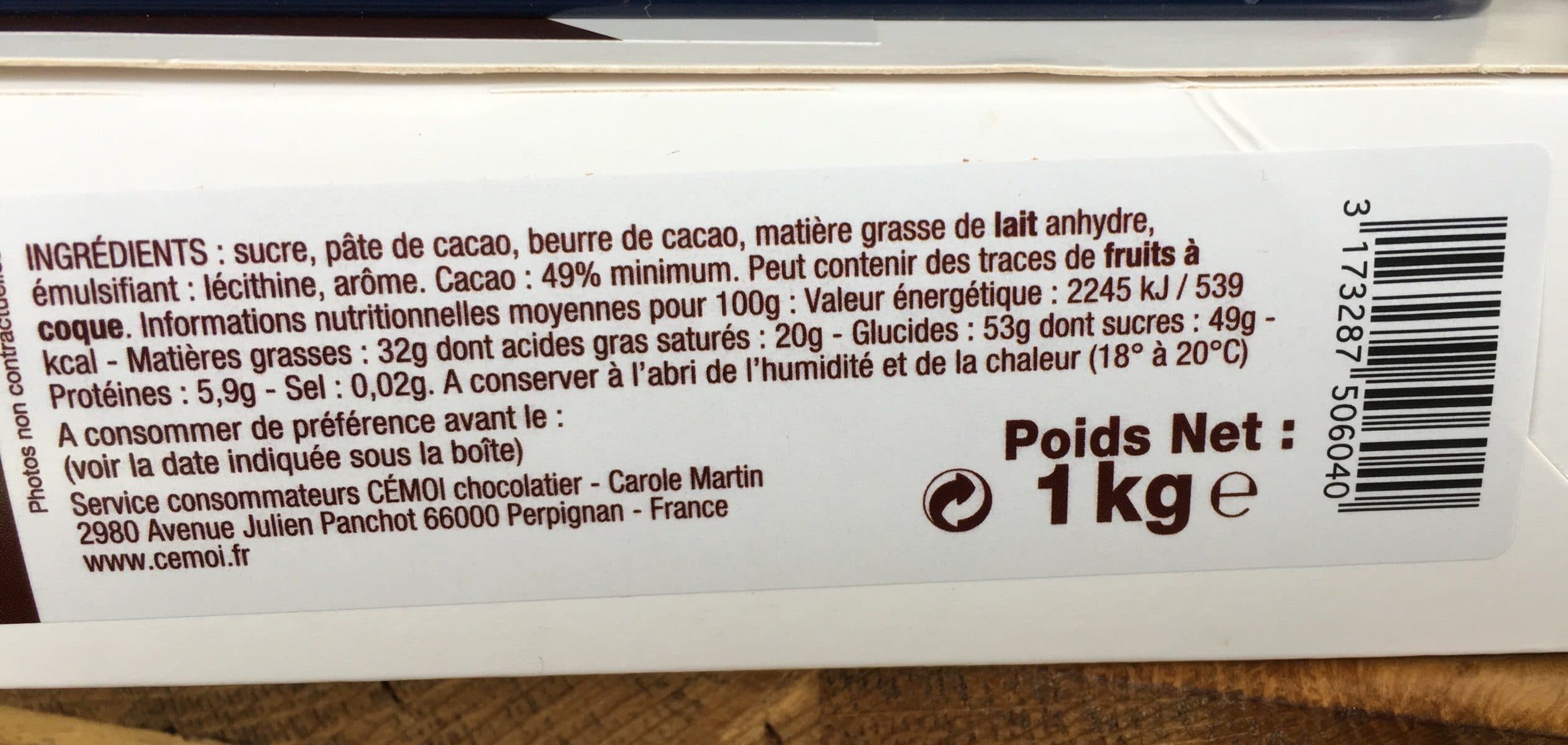 Cémoi Friture chocolat noir packshot