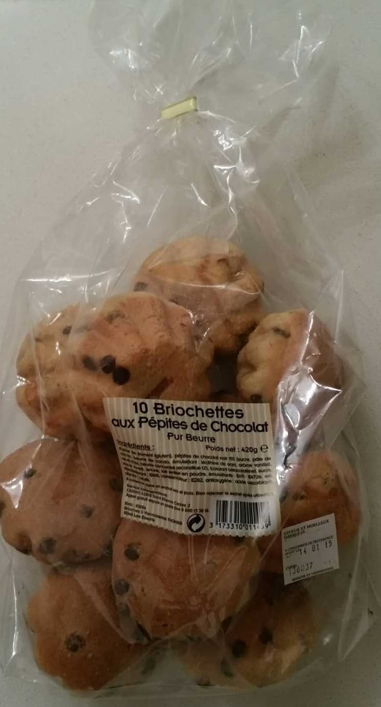 Groupe Casino 10 Briochettes aux Pépites de Chocolat packshot