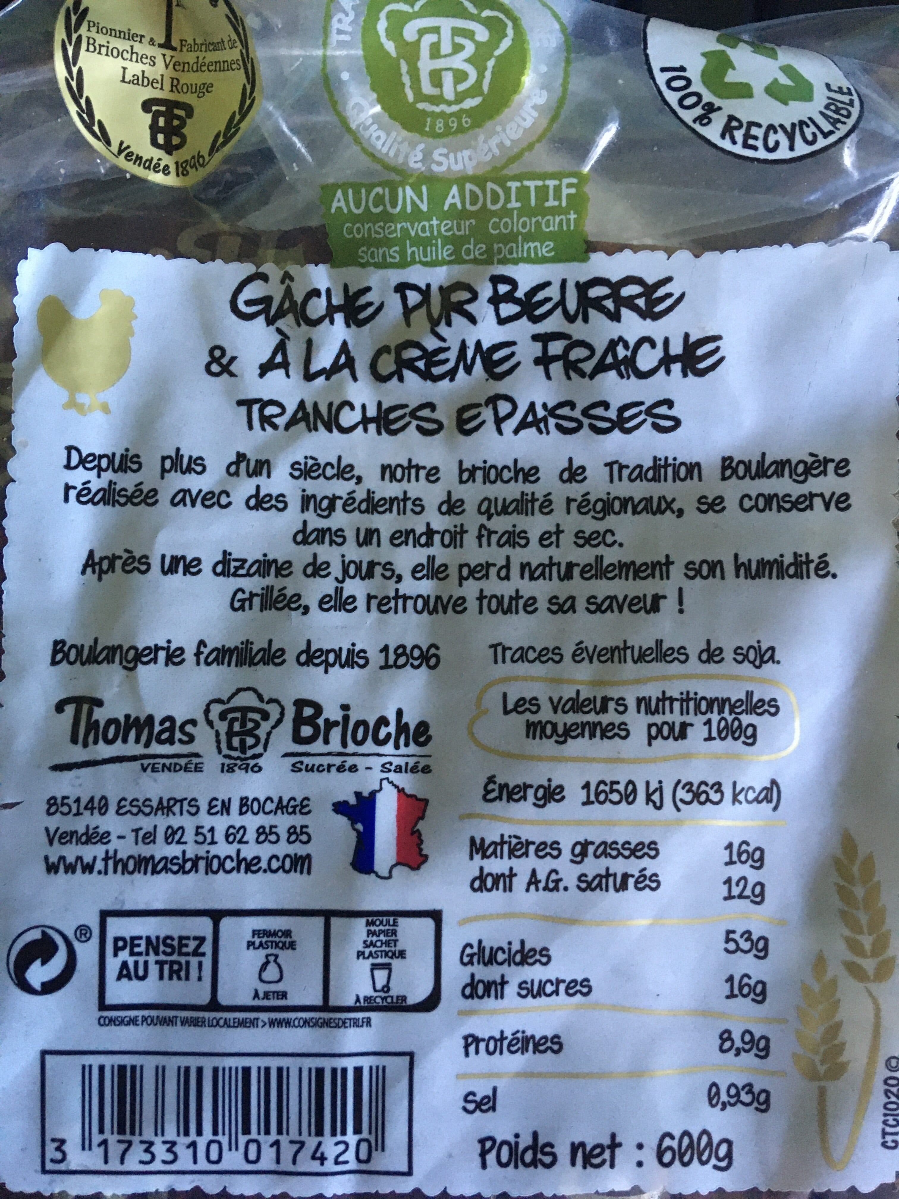 Maline Thomas Gache pure beurre a la creme epaisse homas brioche packshot