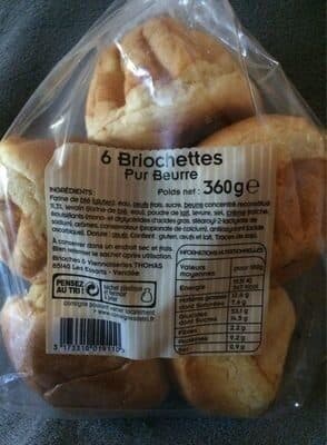Brioches & Viennoiseries Thomas 6 briochettes pur beurre packshot