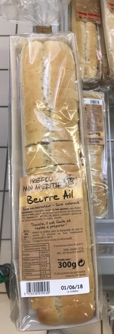 Open Food Facts Prefou pain apperitif beurre ail packshot
