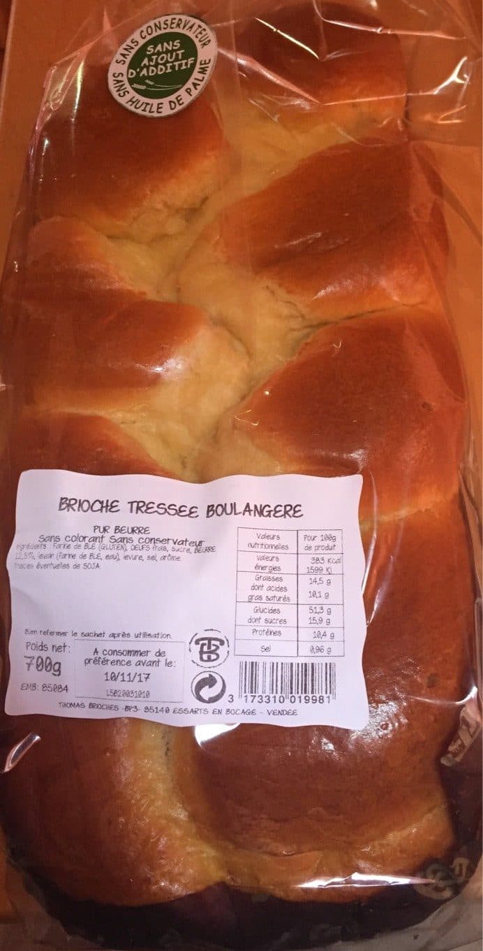 Brioches et Viennoiseries Thomas Brioche Tressée Boulangère packshot