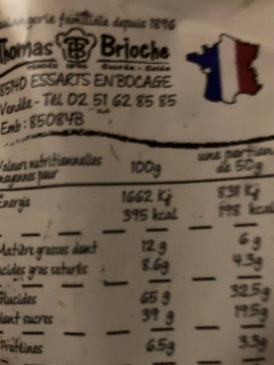 Thomas brioche cake briochė tranché aux fruits packshot