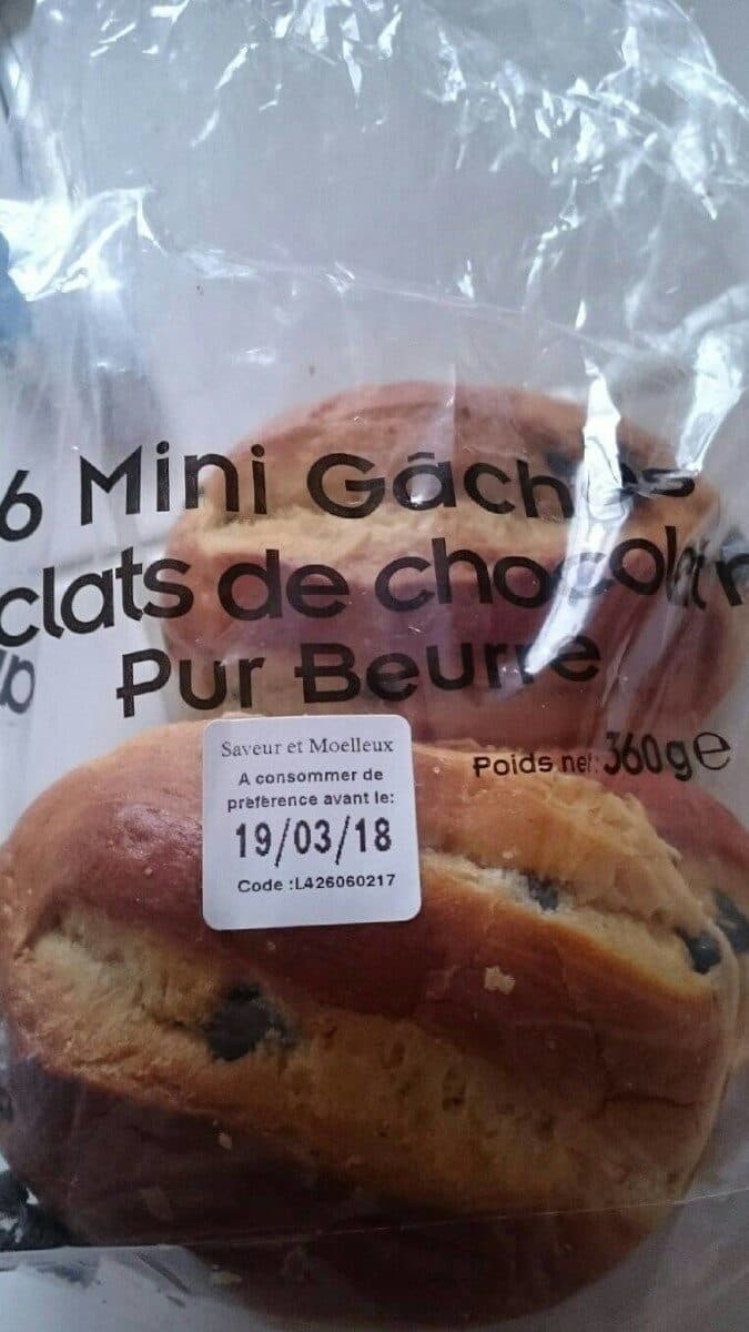 Brioches & Viennoiseries Thomas Mini gâches aux éclats de chocolat noir pur beurre packshot