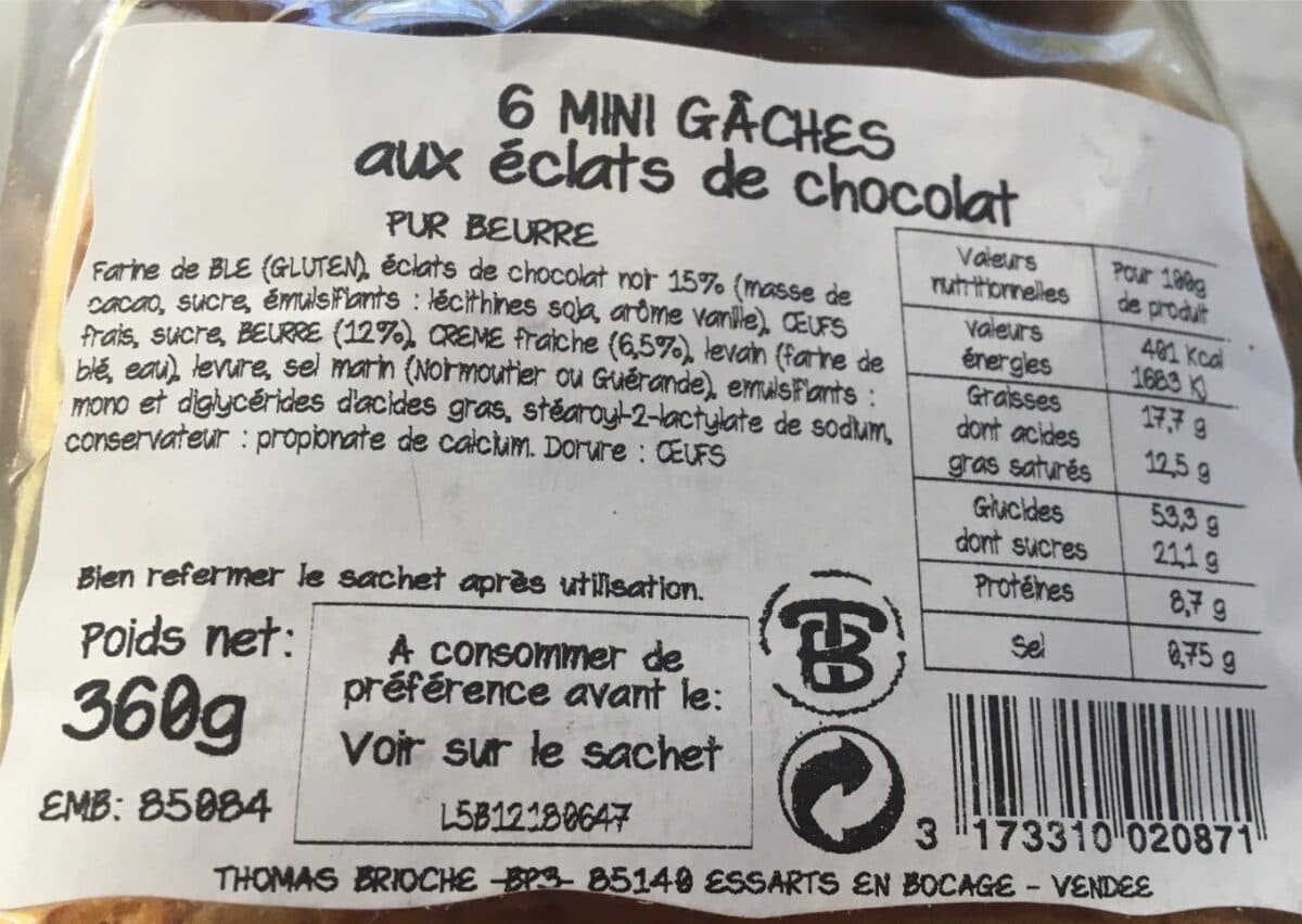 Thomas Brioche Mini gâches aux eclats de chocolat packshot