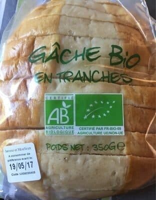 Thomas Brioche Gâche Bio en tranches packshot