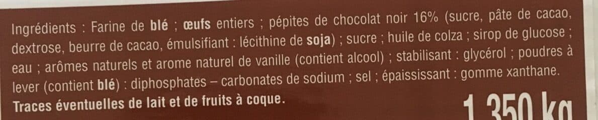 Open Food Facts Mini-cakes aux pépites de chocolat noir packshot