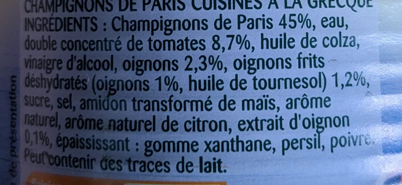 Bonduelle Champignons à la grecque 1/2 packshot