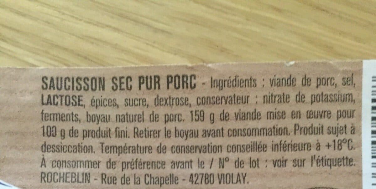 Open Food Facts Le Saucisson du Marché : Saucisson sec pur porc packshot