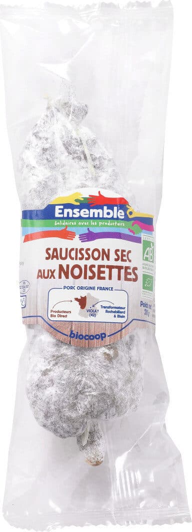 Biocoop Saucisson aux noisettes packshot