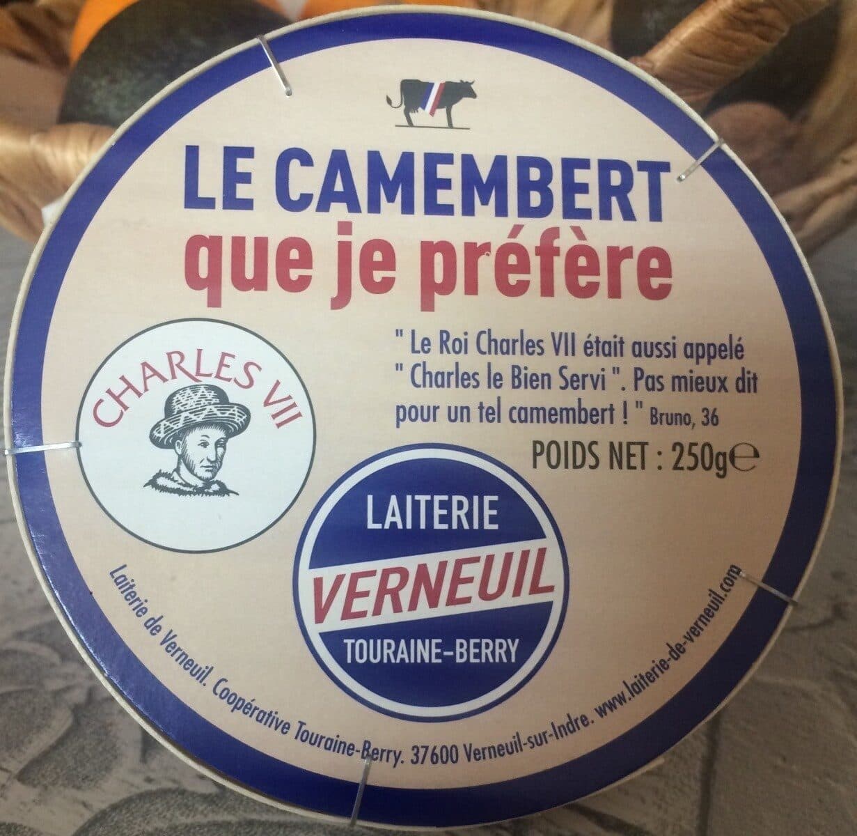Laiterie de Verneuil Verneuil Fromage que je prefere Camembert Charles Vll packshot