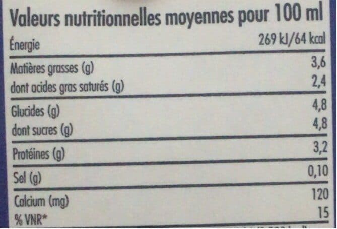 Verneuil Lait Entier packshot