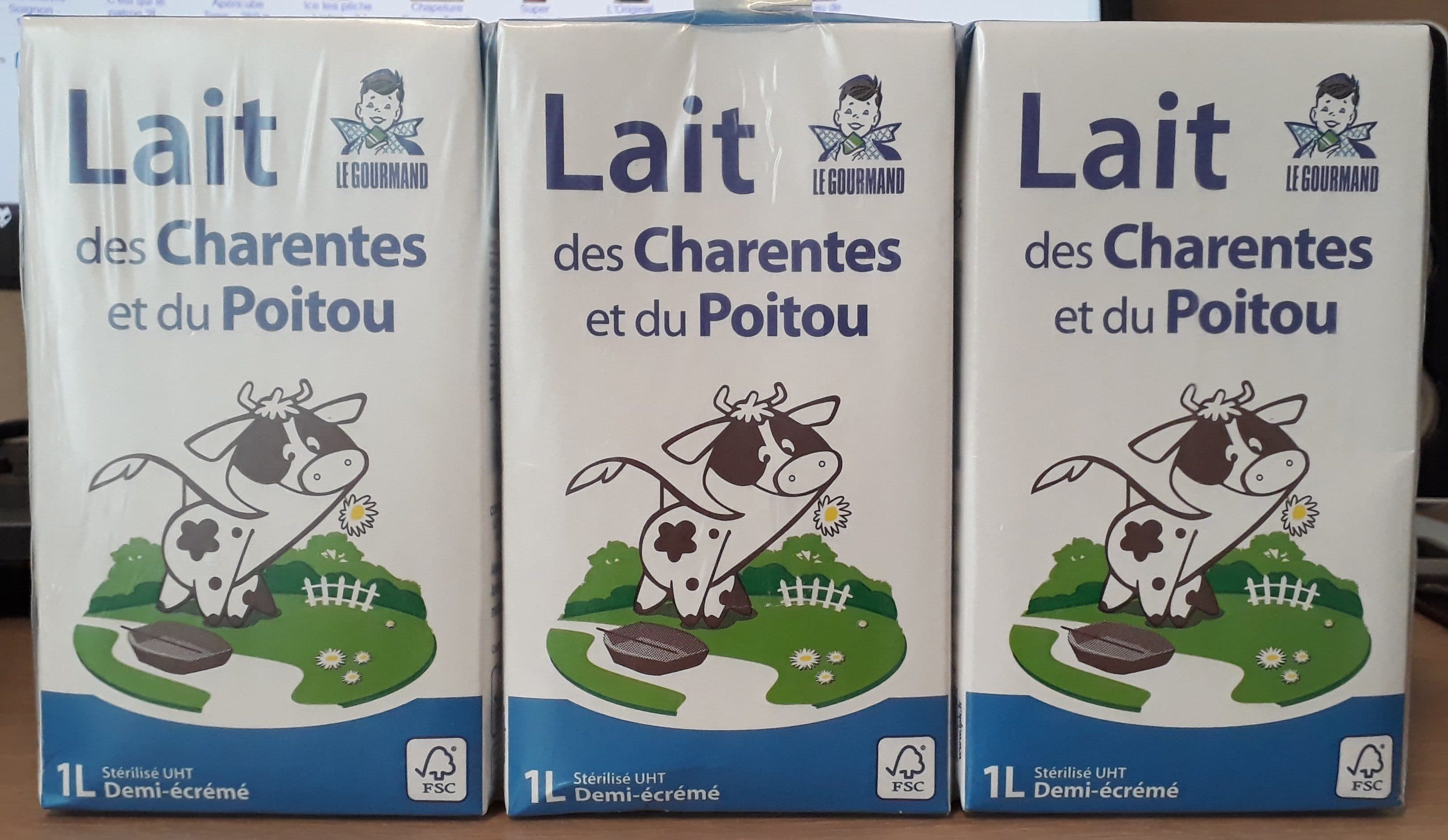 Le Gourmand Lait UHT demi ecreme LE GOURMAND, packshot
