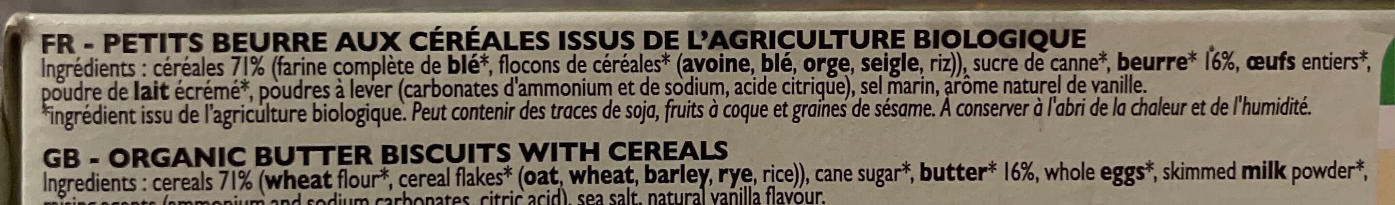 Biscuits Bouvard Petit Beurre Aux 5 céréales packshot