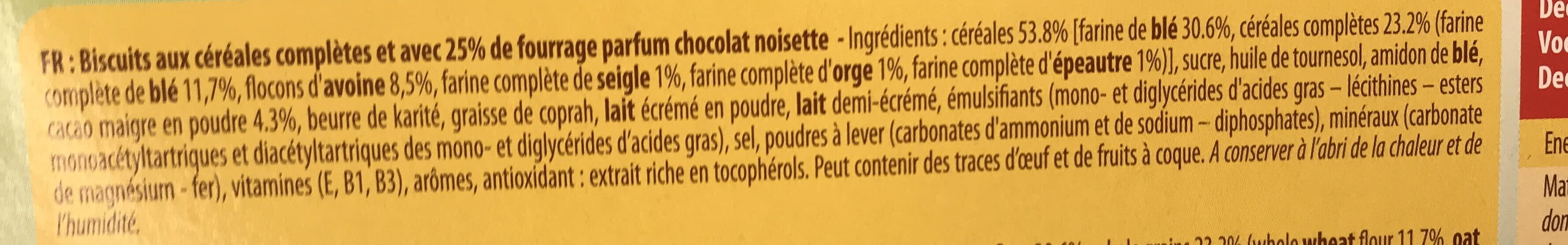 Biscuits St Georges Fourré goût chocolat noisette packshot