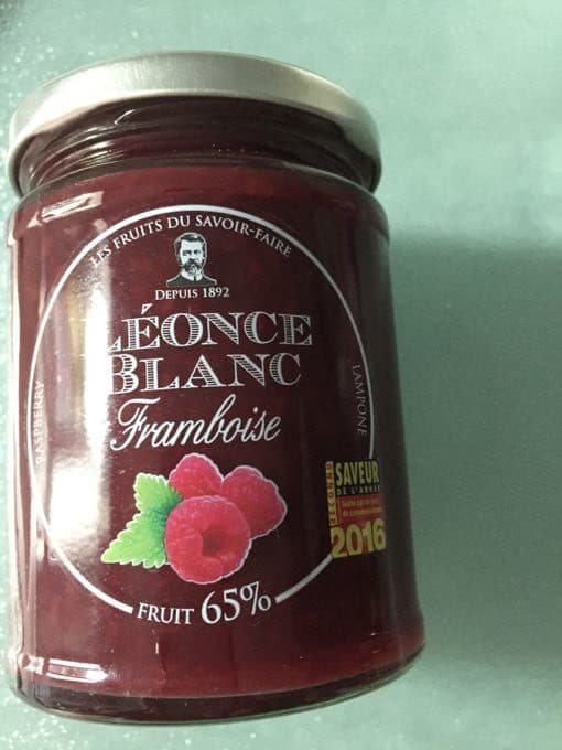 Leonce blanc Confitures de Framboises 65% packshot