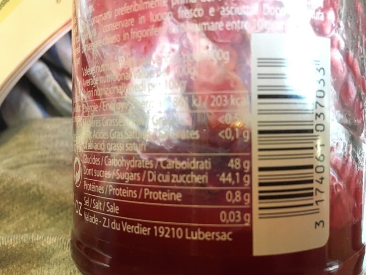 Leonce blanc Confitures de Framboises 65% packshot