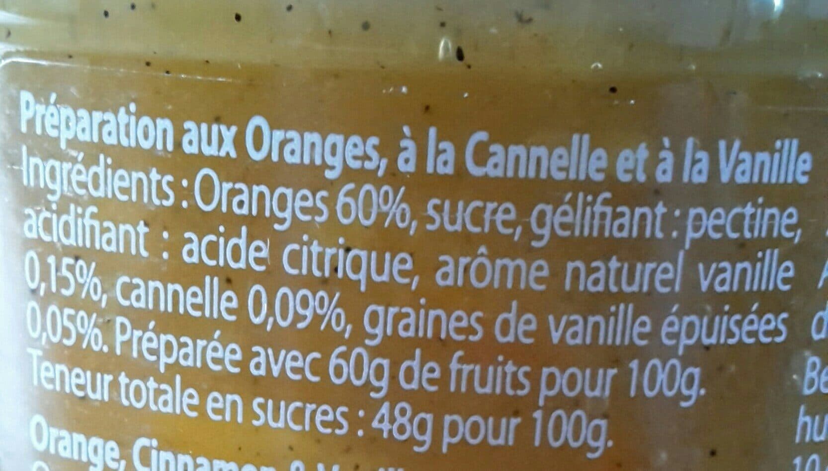 Leonce blanc Préparation aux fruits orange cannelle vanille packshot