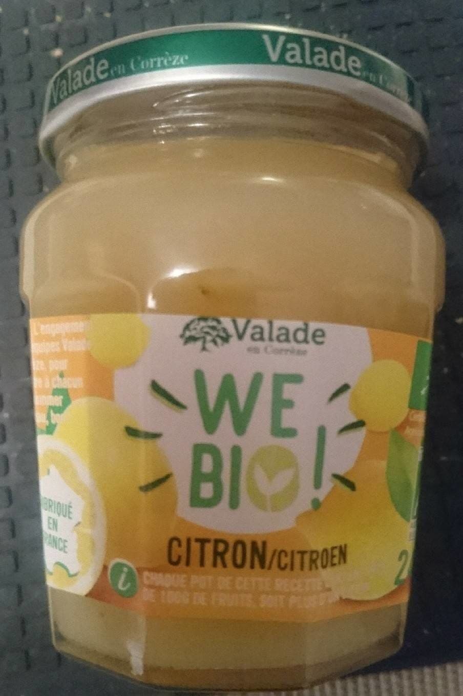 Valade We Bio ! Citron packshot