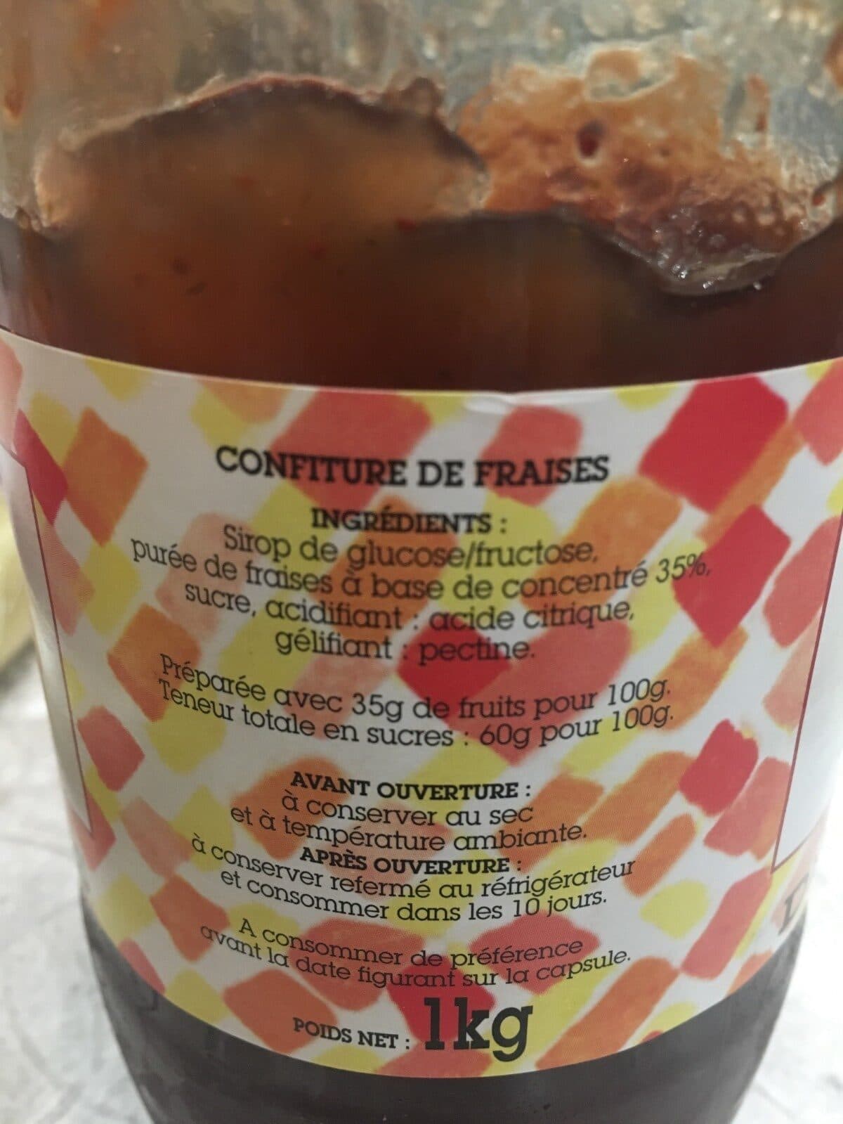 Open Food Facts Confiture fraise packshot