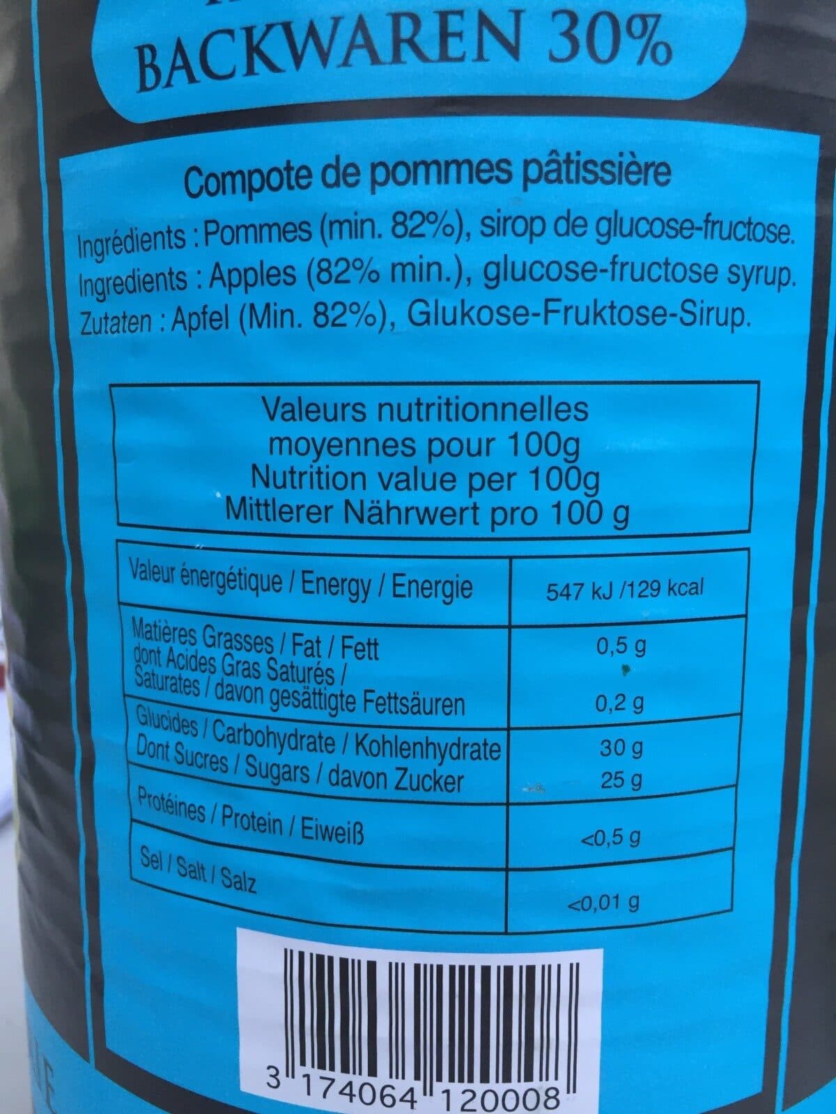 Open Food Facts Compote de pomme packshot