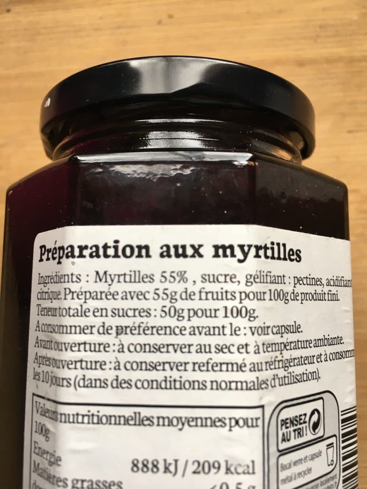 Open Food Facts Preparation aux Myrtille packshot
