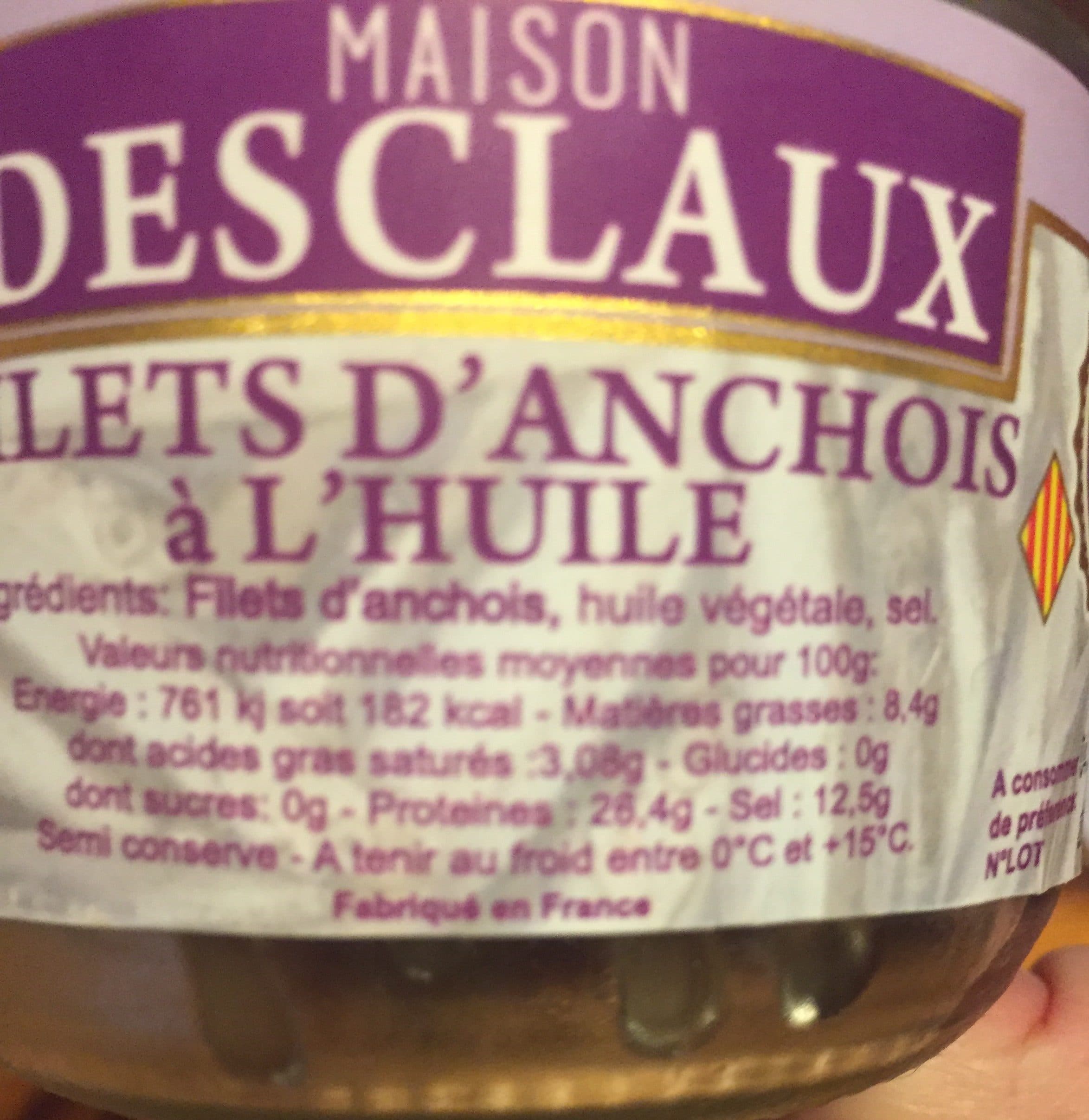 Desclaux Filet d anchois a l’huile packshot