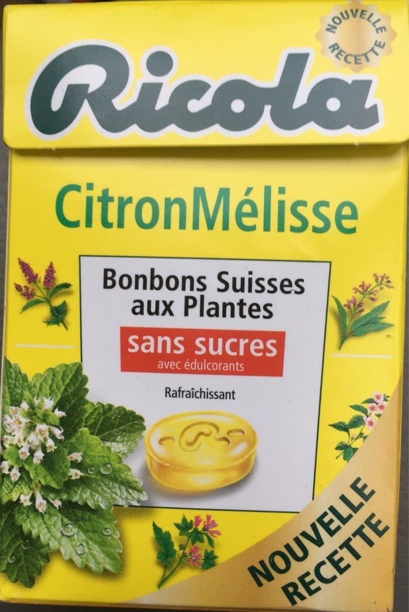 RICOLAS Bonbons aux plantes Suisses sans sucres - Citron mélisse packshot